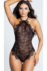 Dantelli Siyah Fantezi Gecelik For Dreams 8259