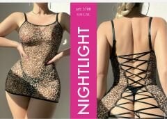 Nightlıght 3708 Leopar Elbise