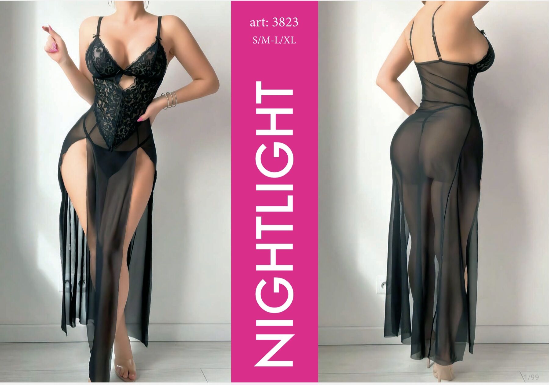 Nightlıght 3823 Uzun Gecelik