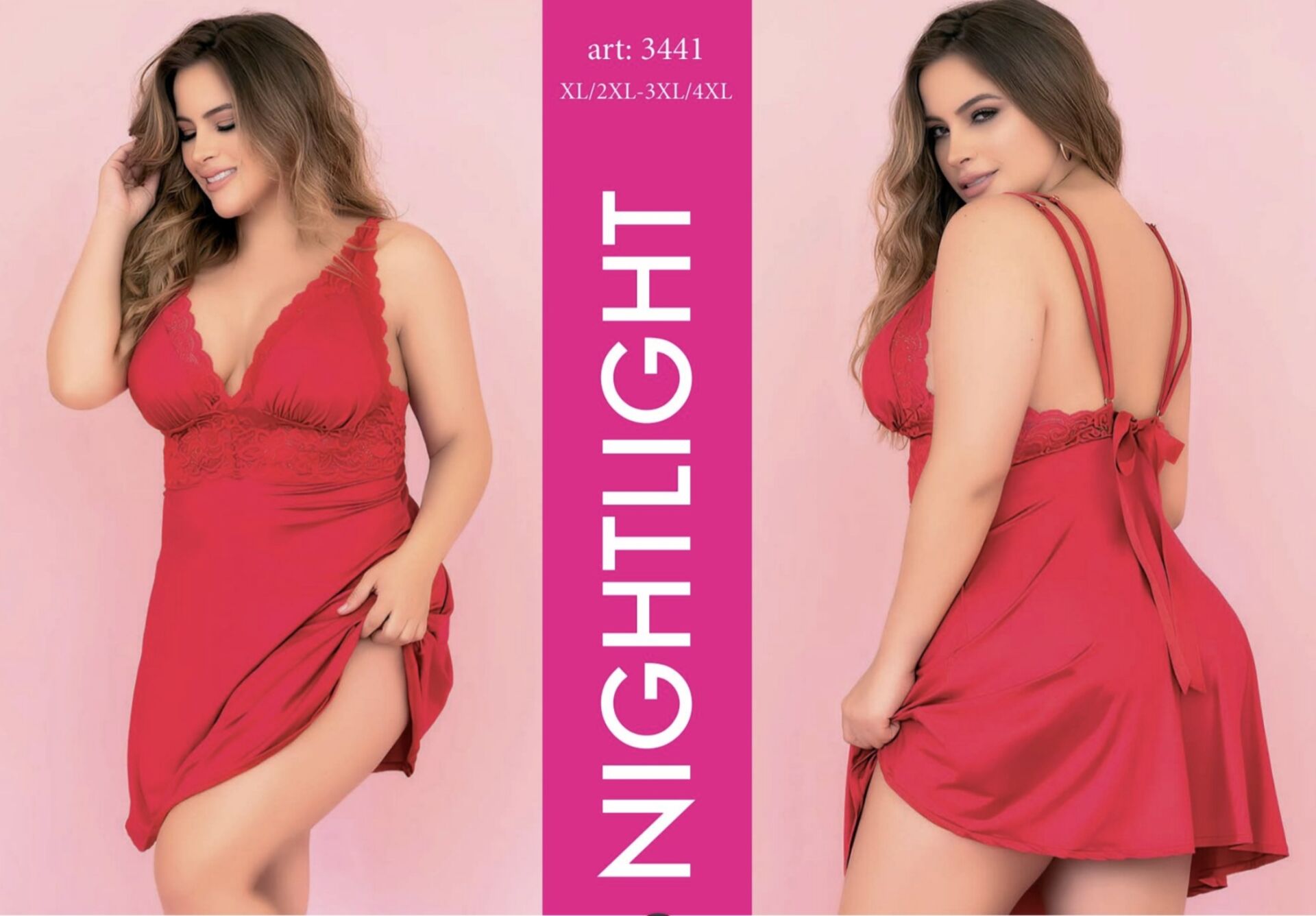 Nightlıght 3441 Büyük Beden Gecelik