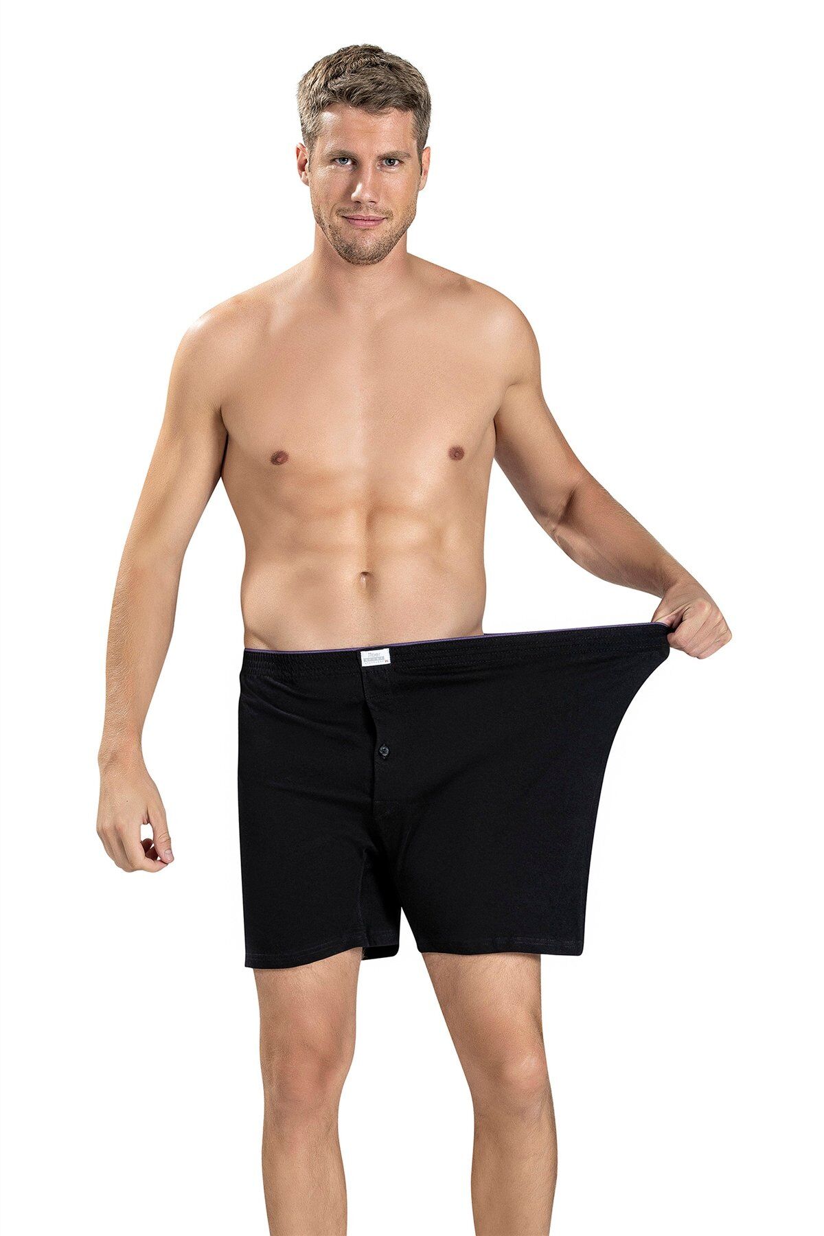 Büyük Beden 3 Lü Pamuklu Boxer Jiber 183