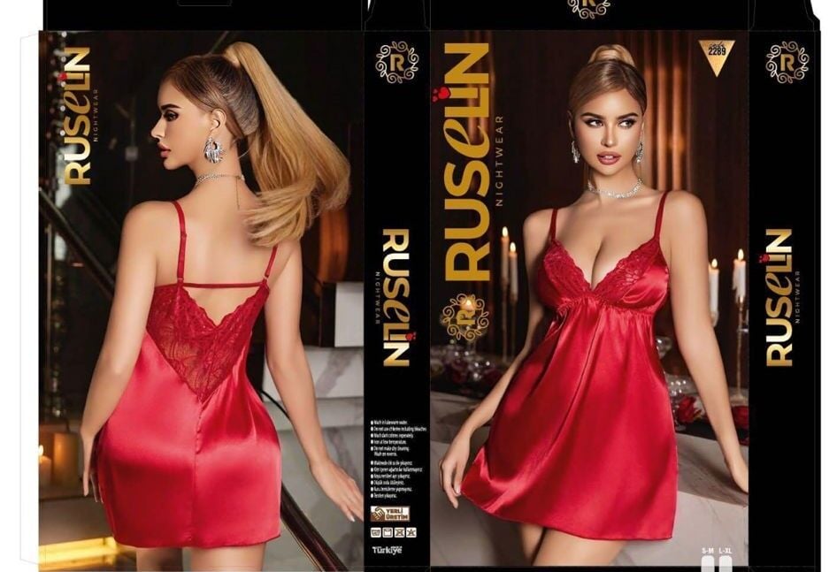 Ruselin 2289 Saten Gecelik